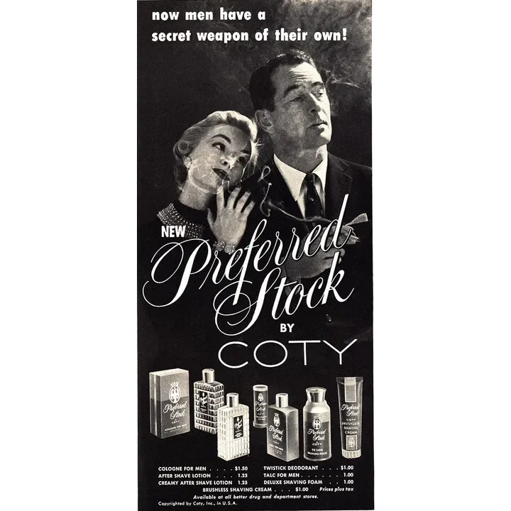 Preferred Stock Coty 1955 After Shave Lotion