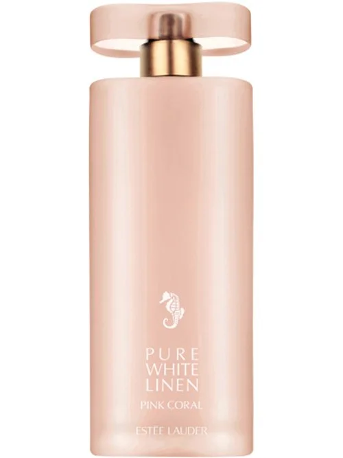 Pure White Linen Pink Coral